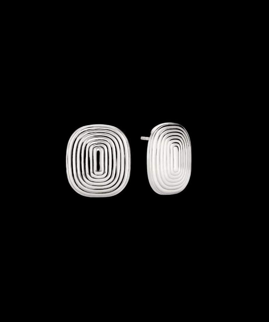 Sterling Silver Wave Ripple Studs: Sterling Silver Wave Ripple Studs Like a drop in still water, these oversized studs send ripples in every direction. Textured and bold, they create a dynamic, eye-catching look that elevates any