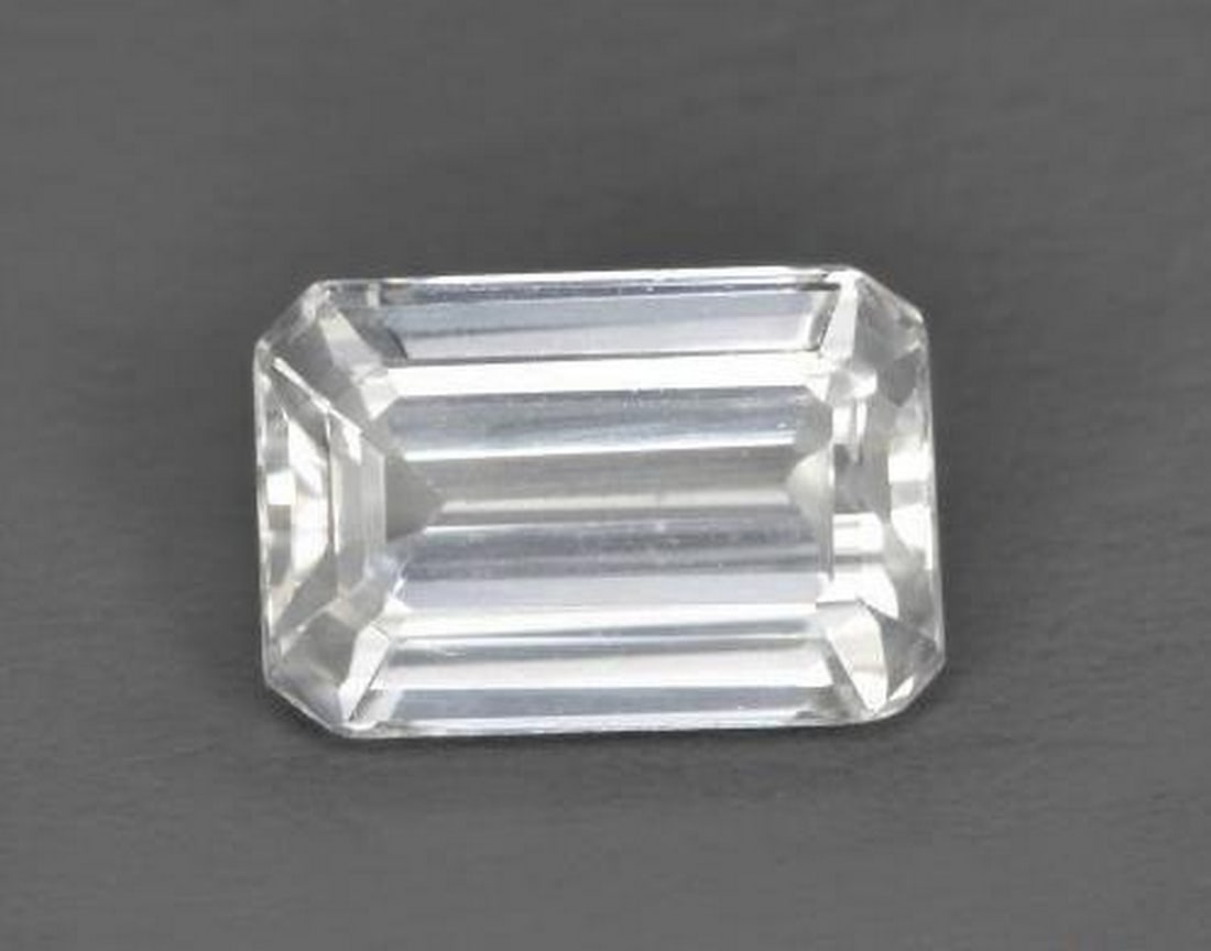 1.45ct Natural White Zircon, Octagon Step Cut, VVS-VS (1 of 3)