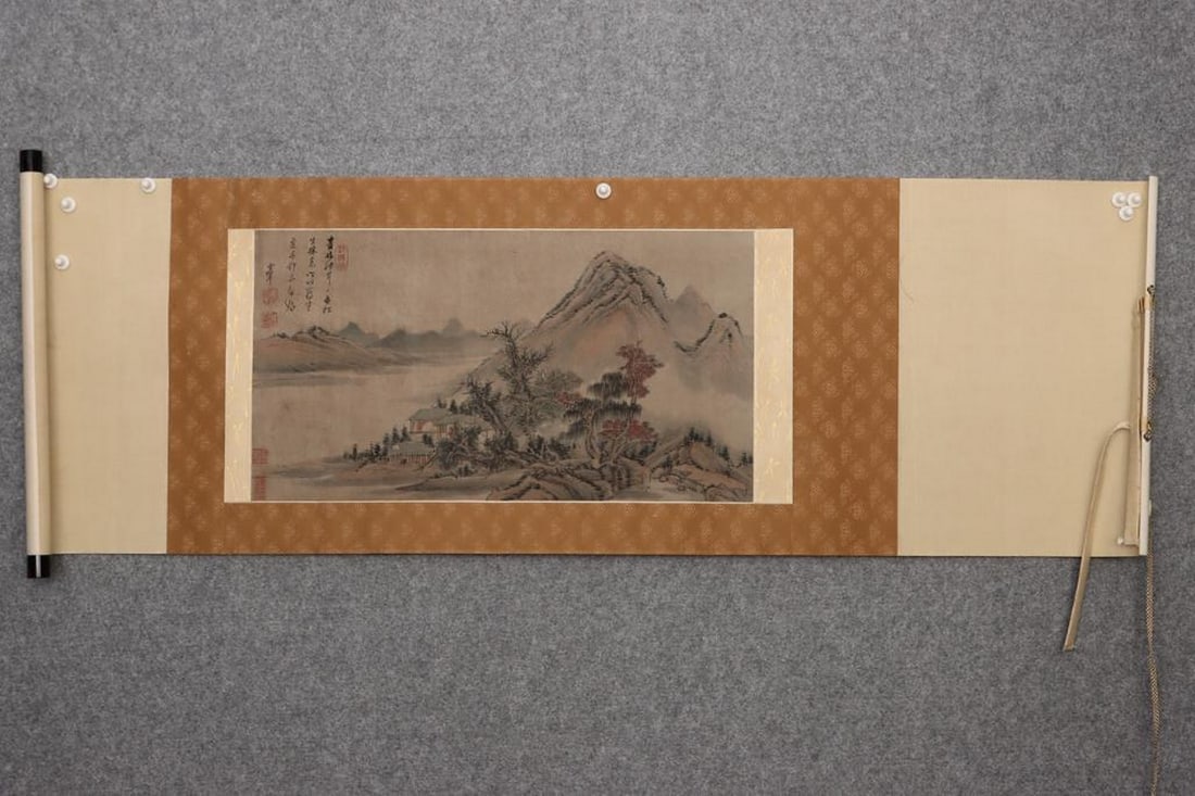 Inspired Dong Qichang Landscape Scroll in Wooden Box (1 of 9)
