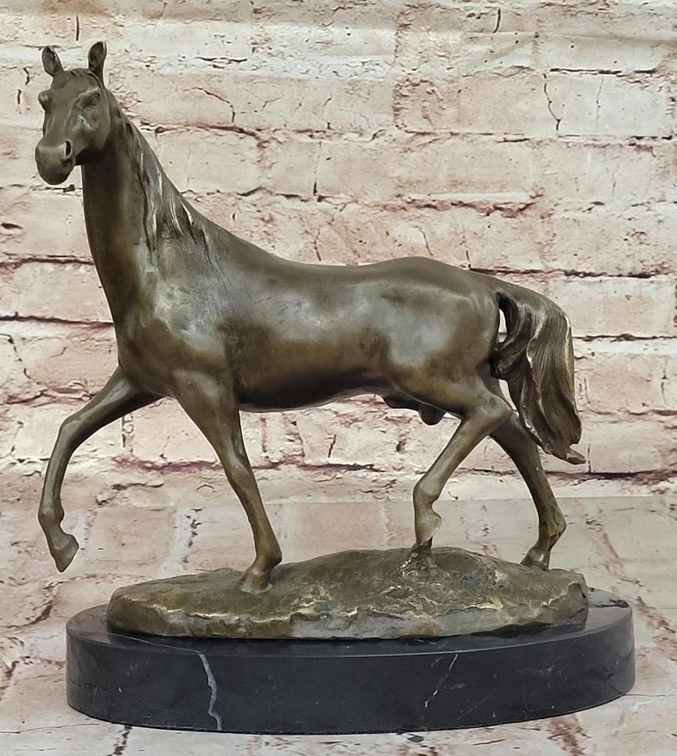 Graceful "Free-Roaming Horse" Bronze Sculpture after P.J. Mene – 10.5" x 12" (1 of 5)