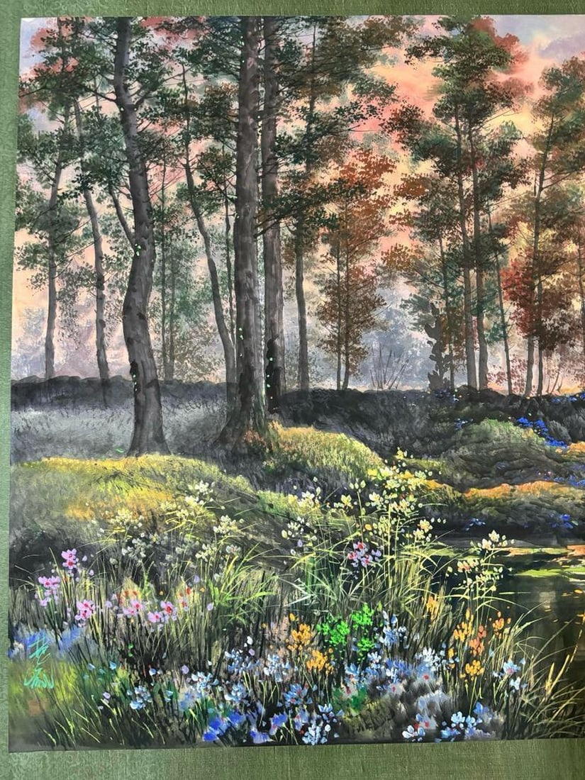 Inspired Forest Reflections on Mounted Paper - 4