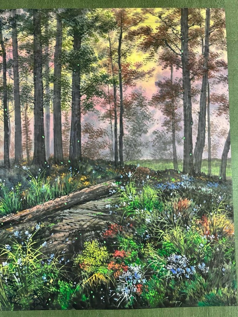 Inspired Forest Reflections on Mounted Paper - 6