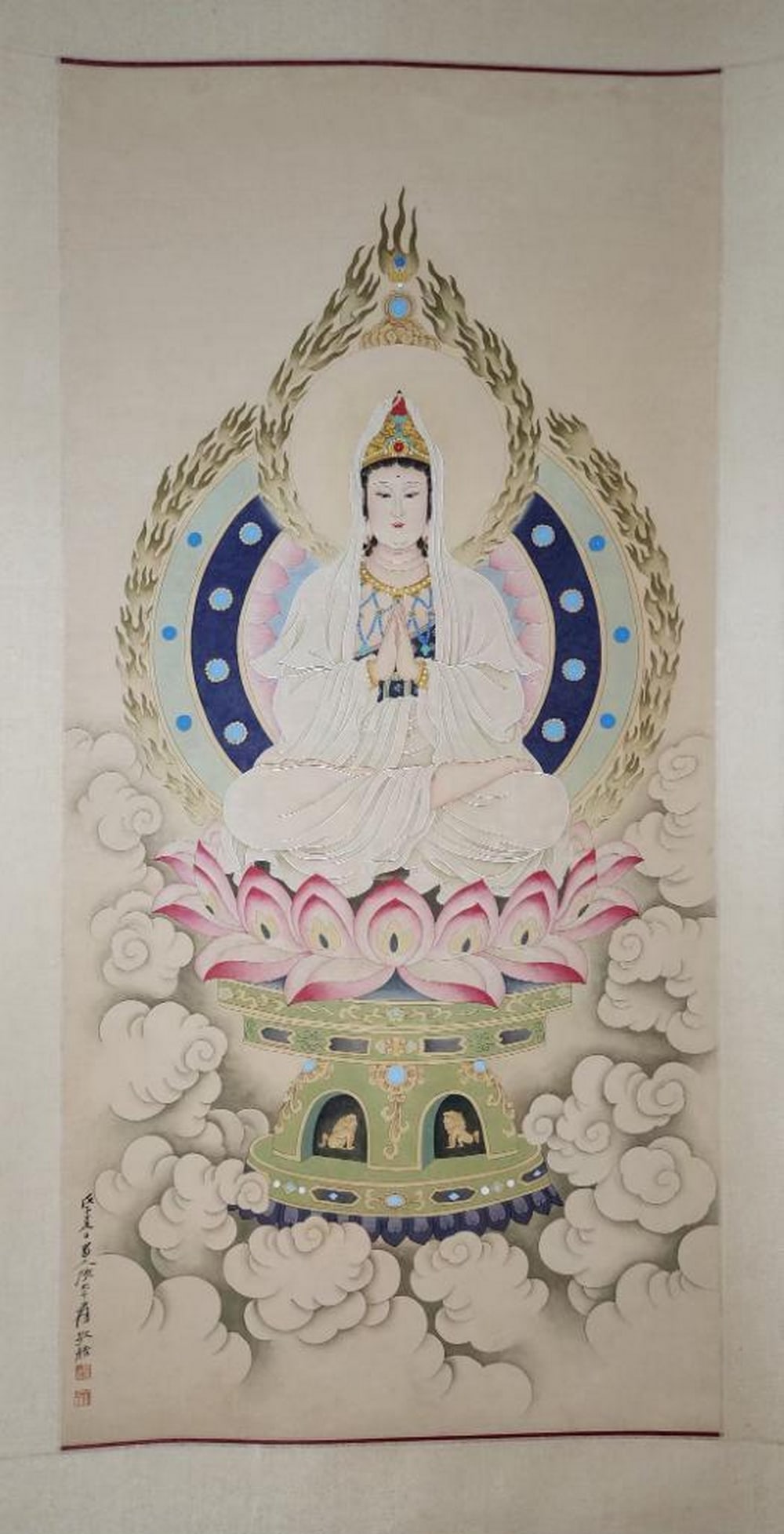 Divine Compassion Handpainted Inspired Scroll - 2