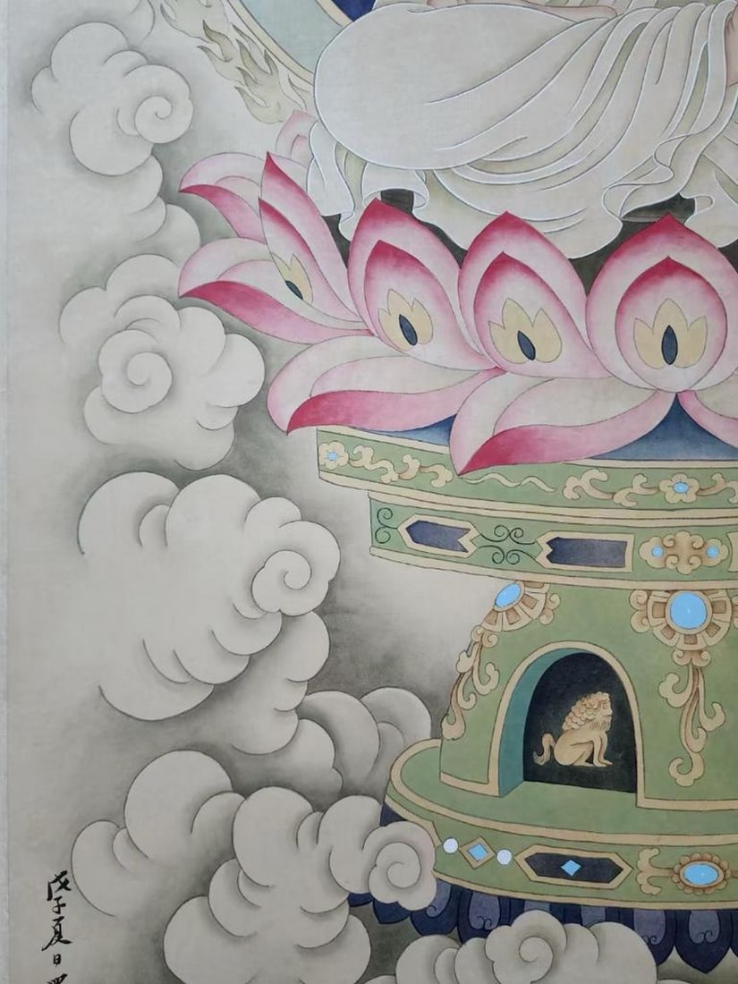 Divine Compassion Handpainted Inspired Scroll - 7