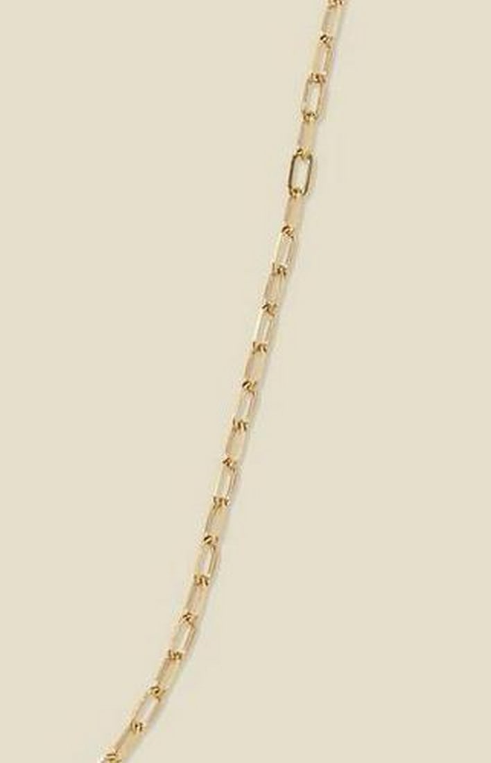14k Mini Paperclip Chain - 2
