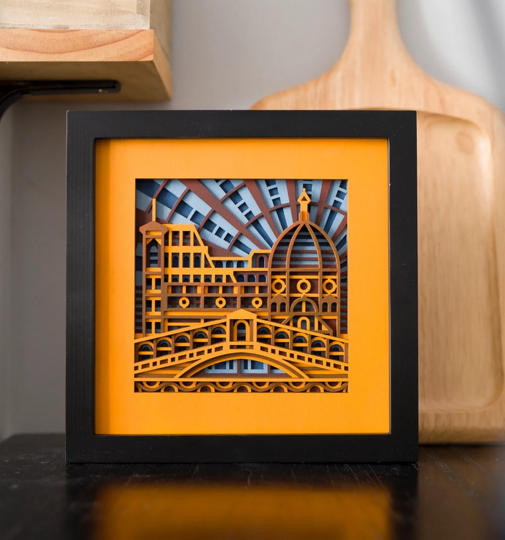 City Tower Multi-layer Laser Cut Wood Carving: City Tower Multi-layer Laser Cut Wood Carving This multi-layered wood art adds a touch of elegance and uniqueness to your home. Designed with intricate details, it creates a captivating visual