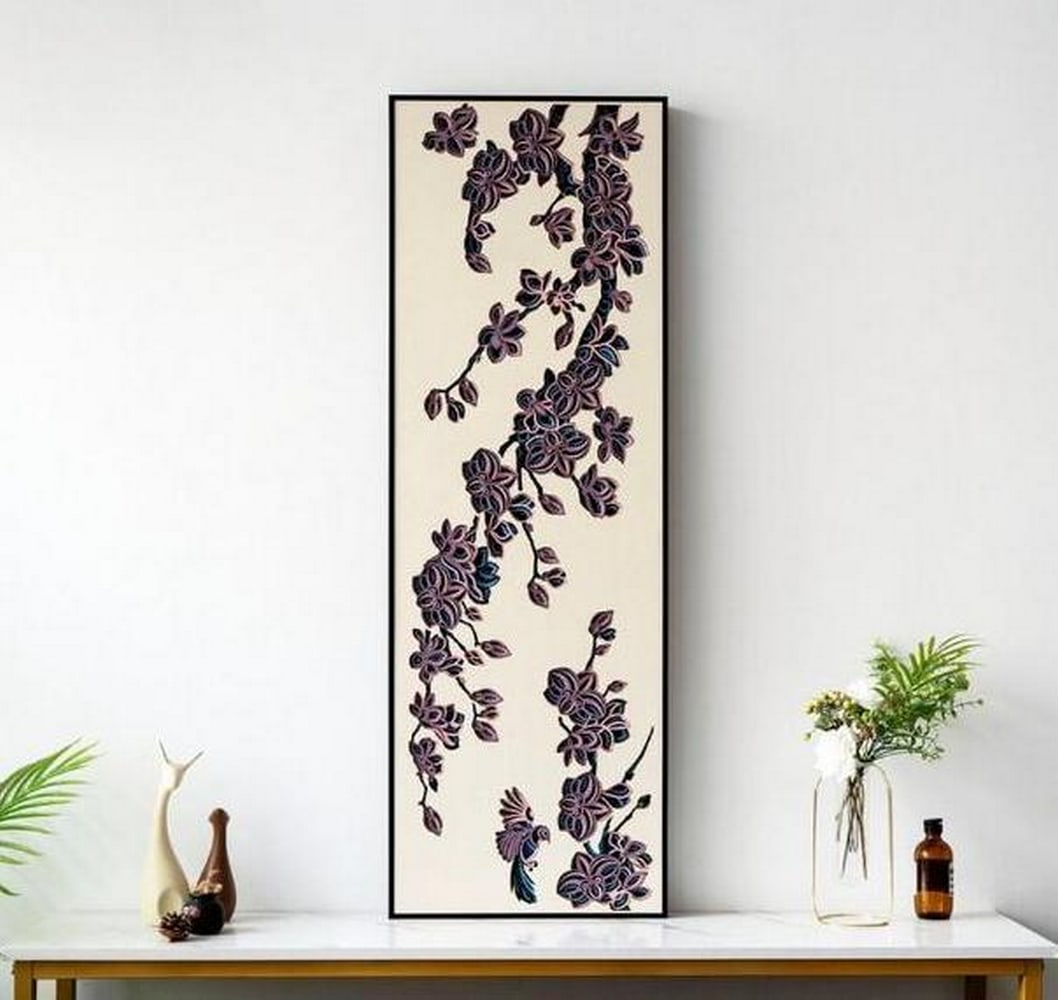 Orchid Mandala Geometric Wooden Wall Art (1 of 3)