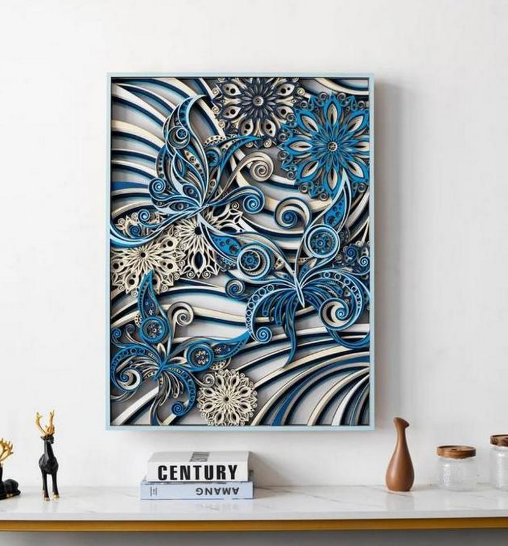 Butterfly Mandala 3D Multi-Layer Wood Wall Ar: Butterfly Mandala 3D Multi-Layer Wood Wall Ar This Butterfly Mandala 3D Multi-Layer Wood Wall Art adds an elegant and unique touch to any space, featuring intricate geometric patterns and a beautifull