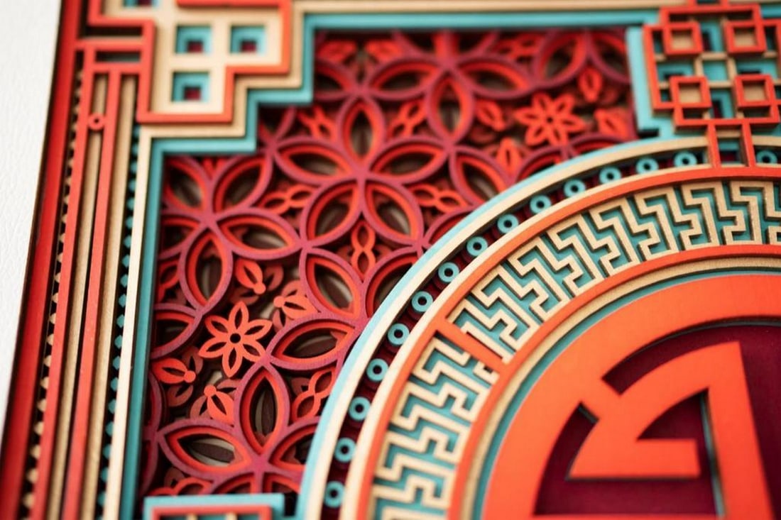 Prosperity Harmony Multi-Layer Wood Wall Art - 5