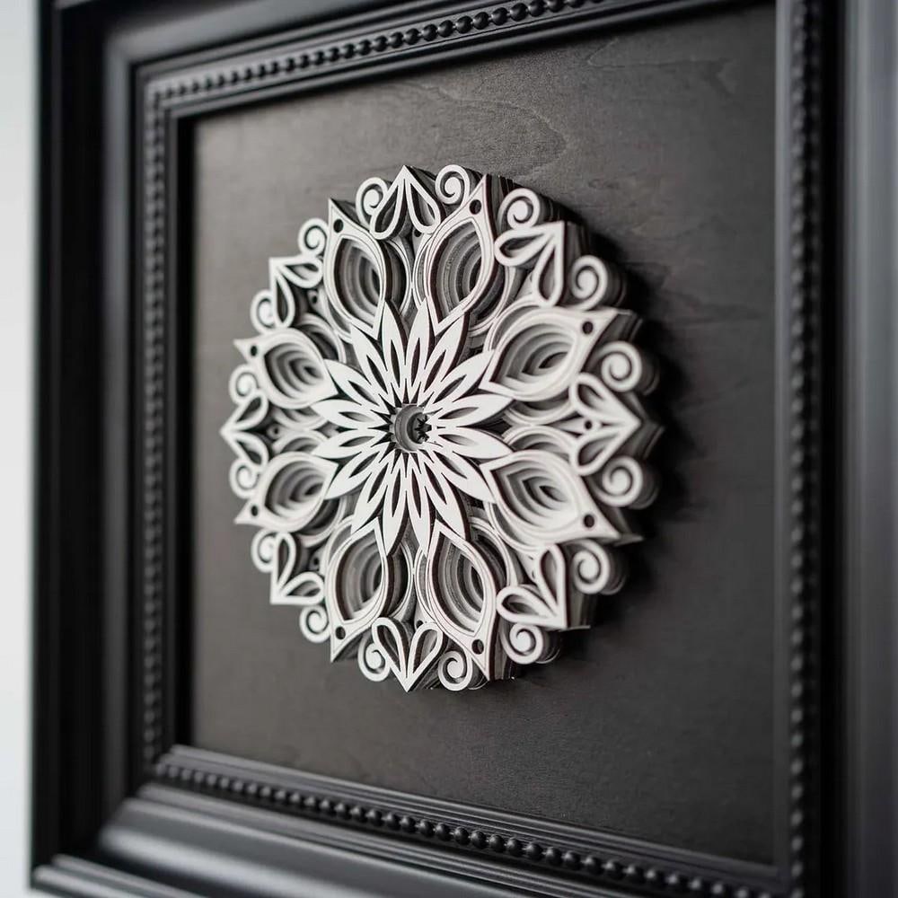 Celestial Harmony Layered Wood Mandala - 5