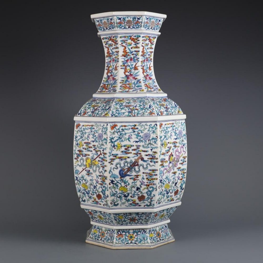Doucai Vase with Eight Immortals and Fushou Motif (1 of 6)