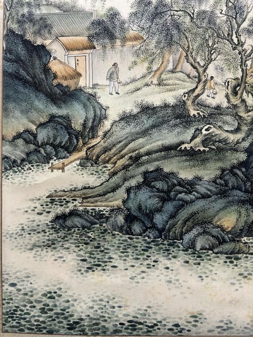 Hand-Painted Landscape Scroll - 6