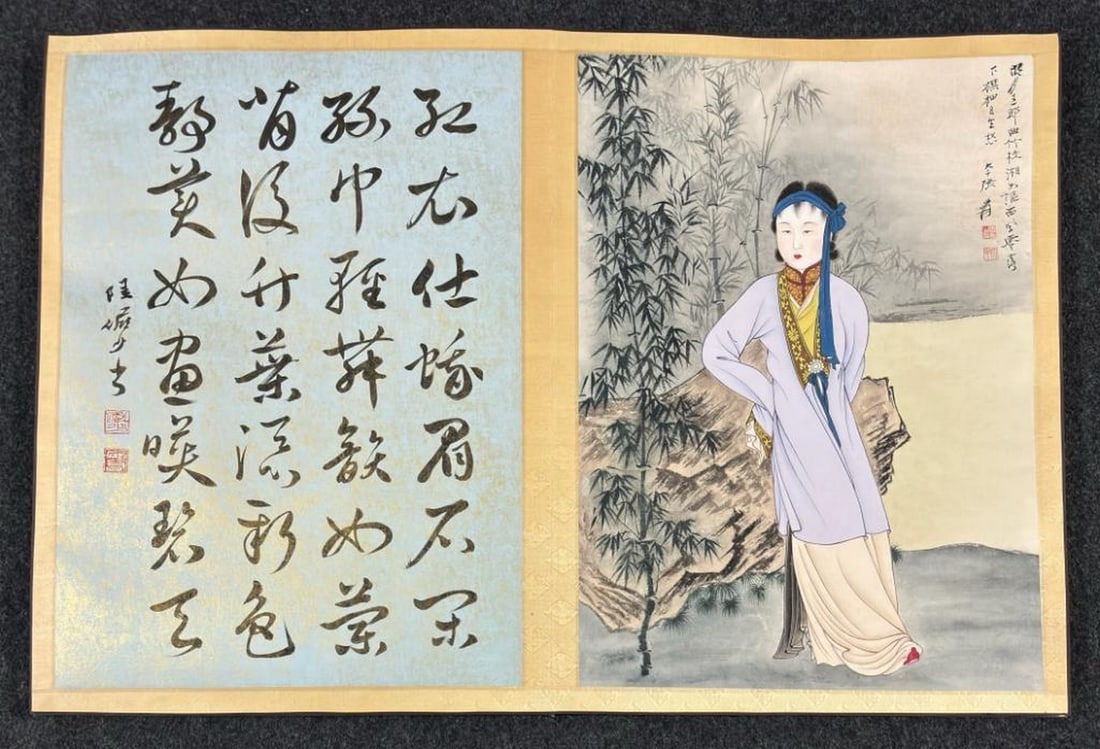 Inspired Large-Size Zhang Daqian Hand-Painted Ladies Picture Eight-Page Book: Inspired Large-Size Zhang Daqian Hand-Painted Ladies Picture Eight-Page Book This inspired large-size Zhang Daqian hand-painted ladies picture eight-page book is a stunning collection showcasing the a
