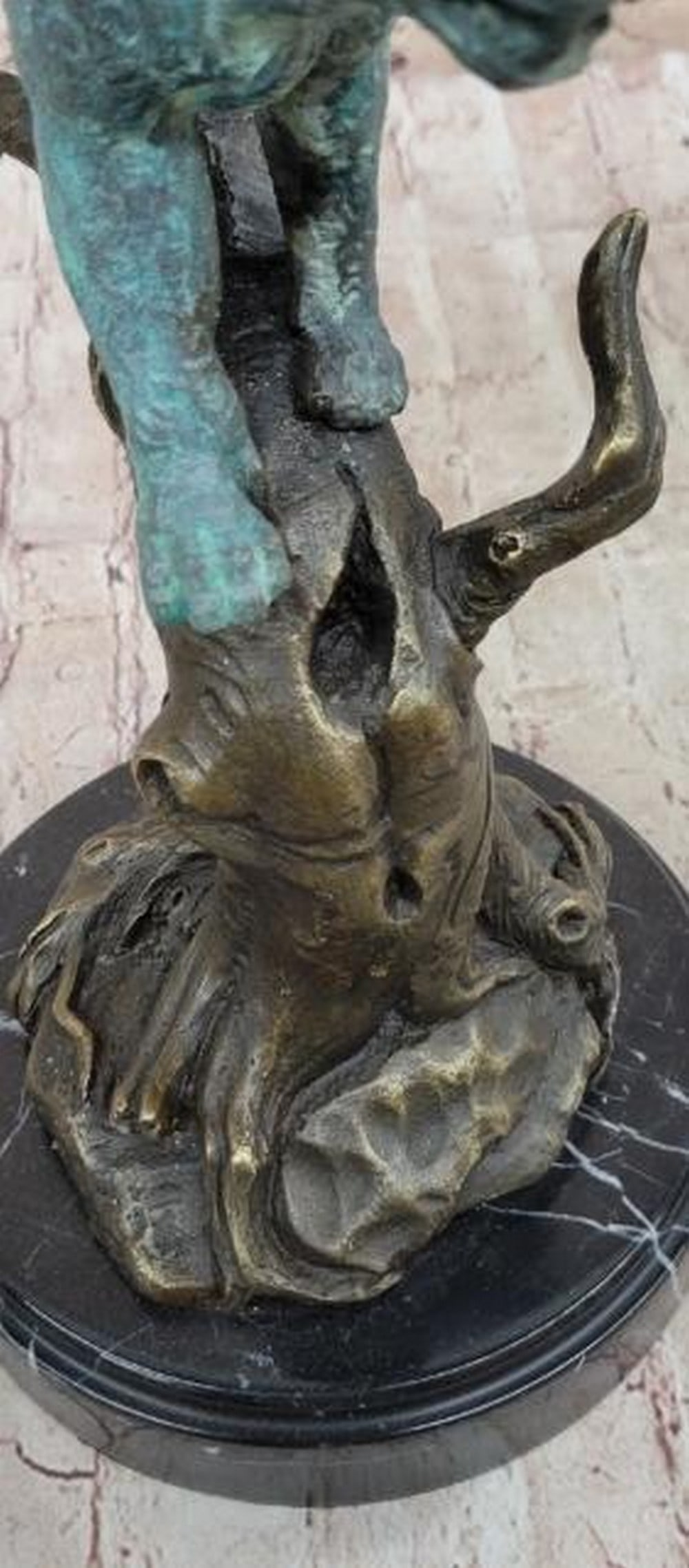Leopard in Tree Bronze Sculpture - 7