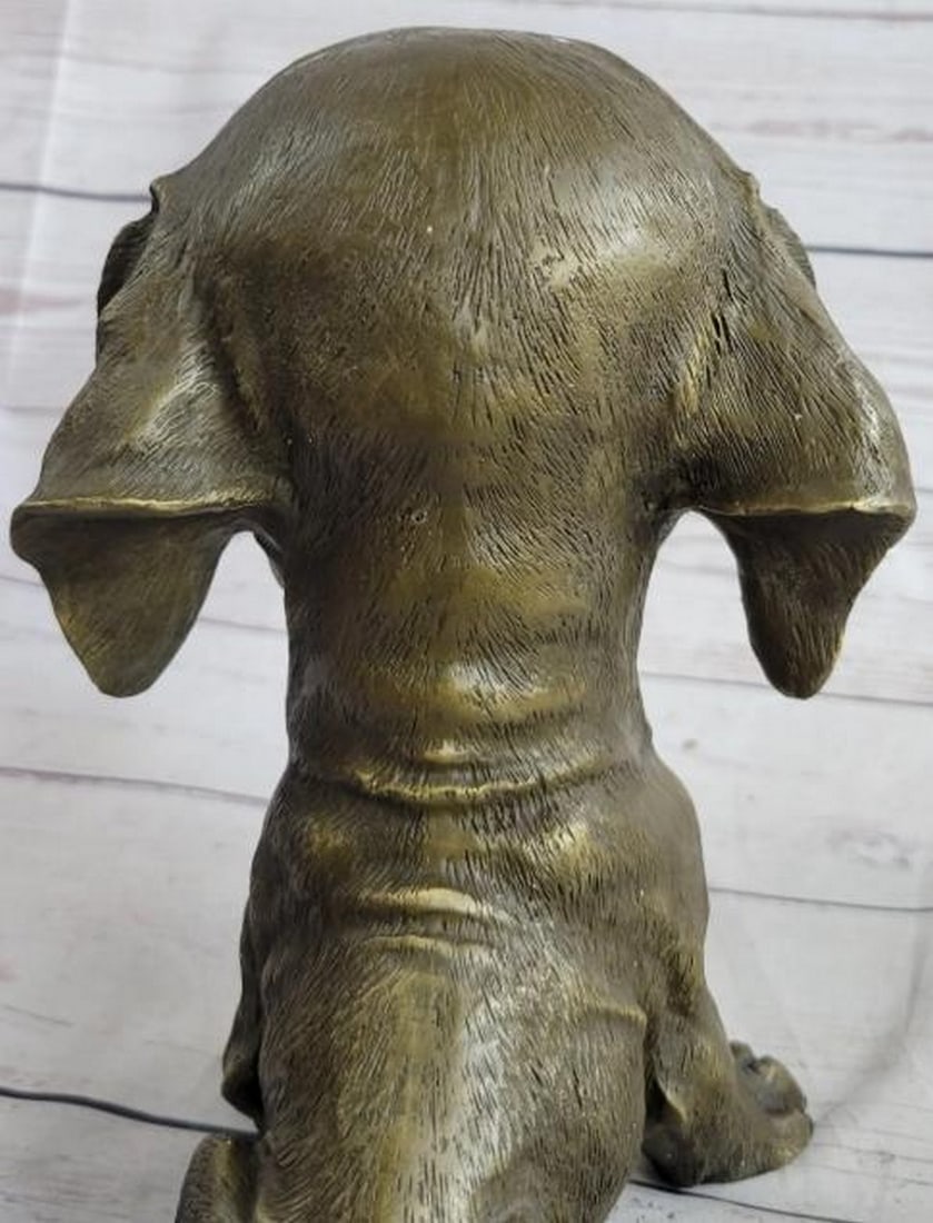 Bobble Head Dog Bronze Statue - 6