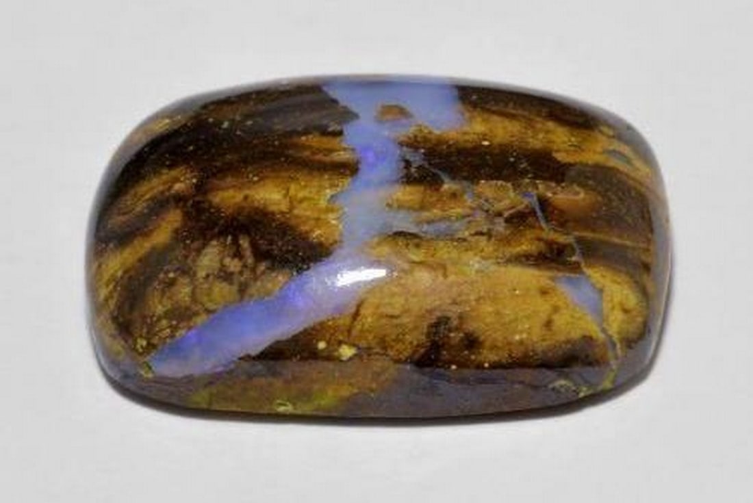Earthsplit Flame Boulder Opal Cushion Cabochon - 2