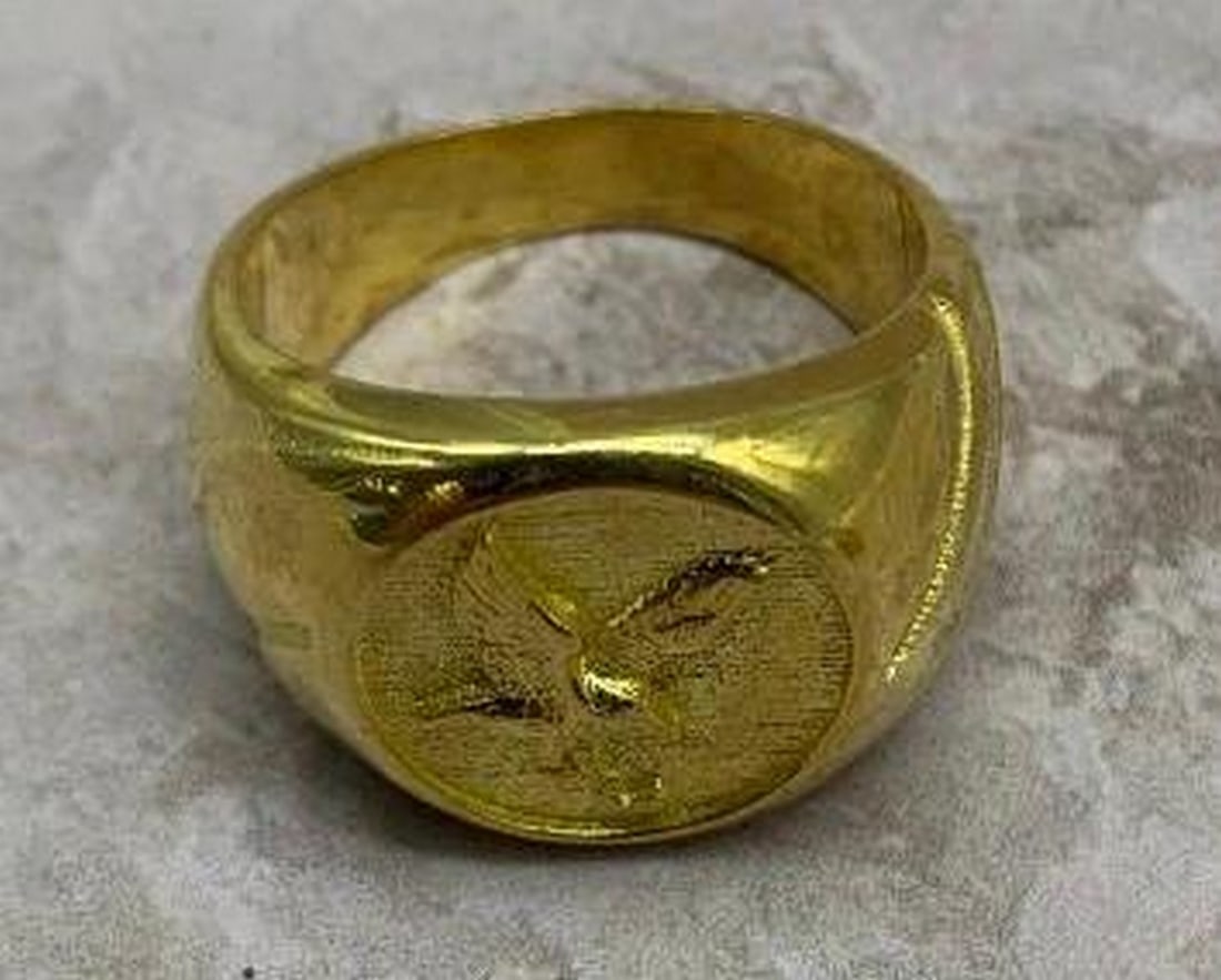 Majestic Eagle Gold-Plated Ring - 2