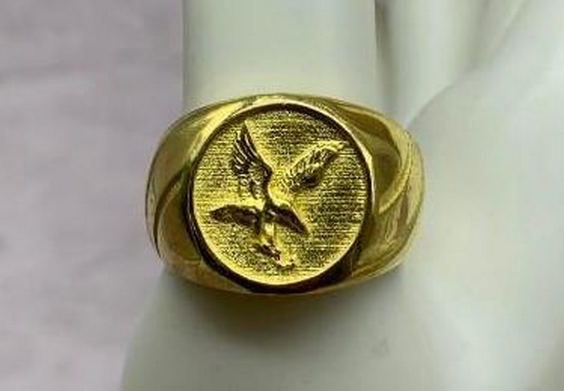 Majestic Eagle Gold-Plated Ring - 3
