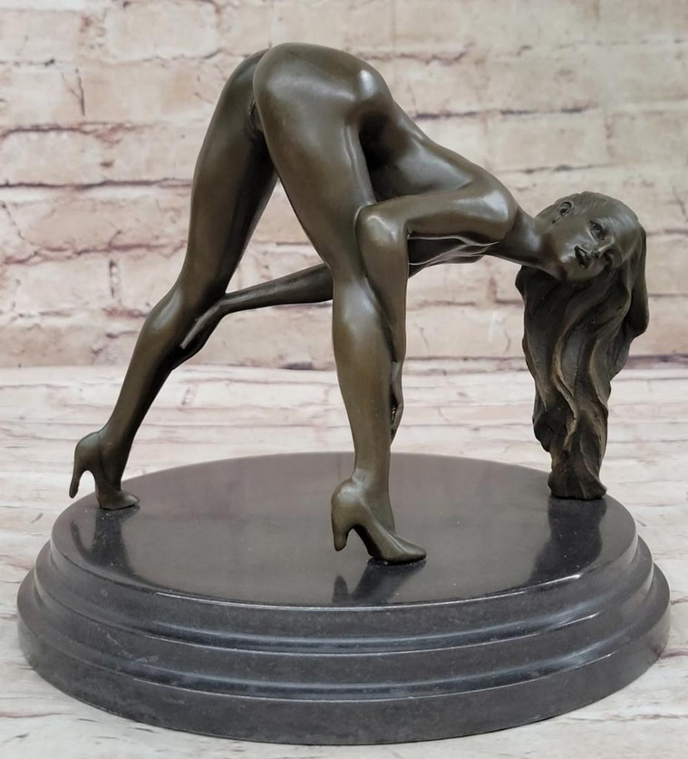 Seductive Desire Erotic Original Bronze Sculpture Signed by Mavchi - 8.5" x 8" (1 of 7)