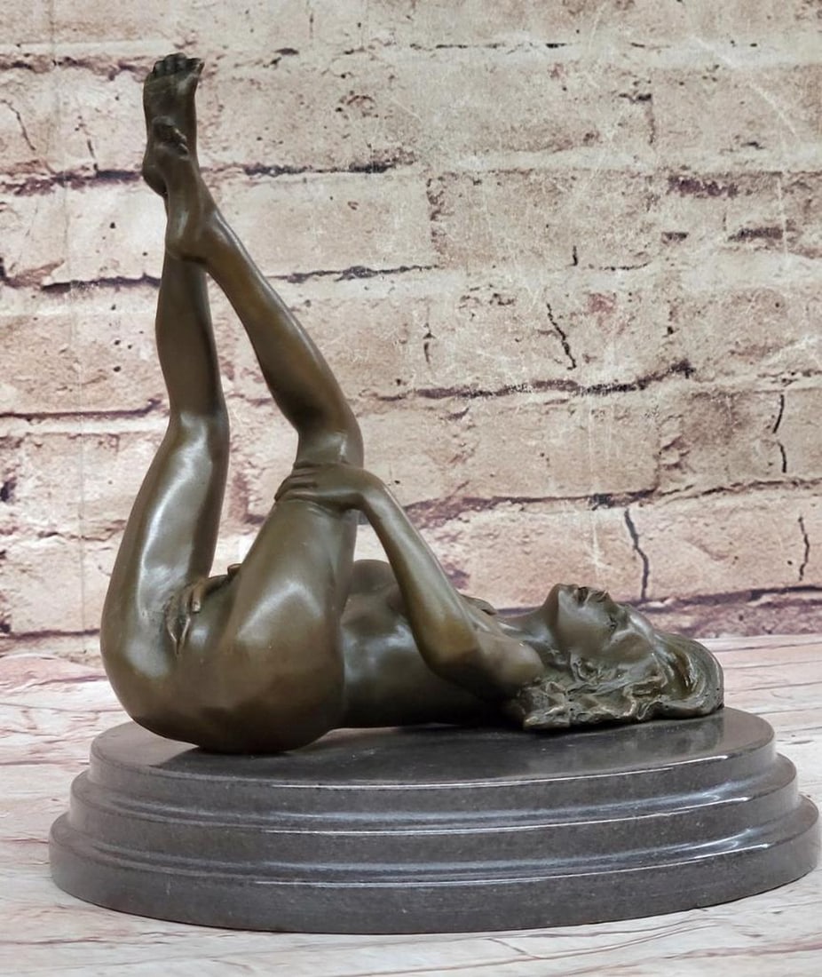Seductive Femme Original Bronze Sculpture Signed by Mavchi - 8" x 8" (1 of 7)