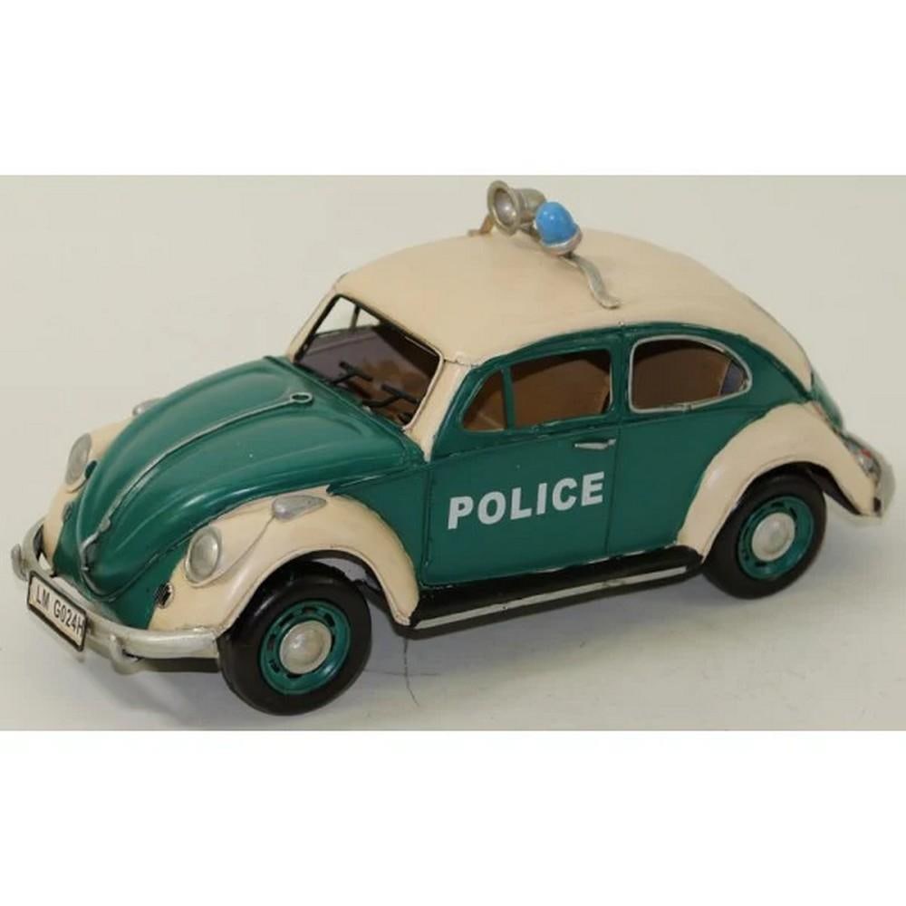 Handmade 1934 VW Beetle - Beige & Green Die Cast Metal Decor: Handmade 1934 VW Beetle - Beige & Green Die Cast Metal Decor Decorate any table, desk, or shelf with a vintage touch using our Handmade 1934 VW Beetle Sculpture. Featuring a rustic iron-style fram