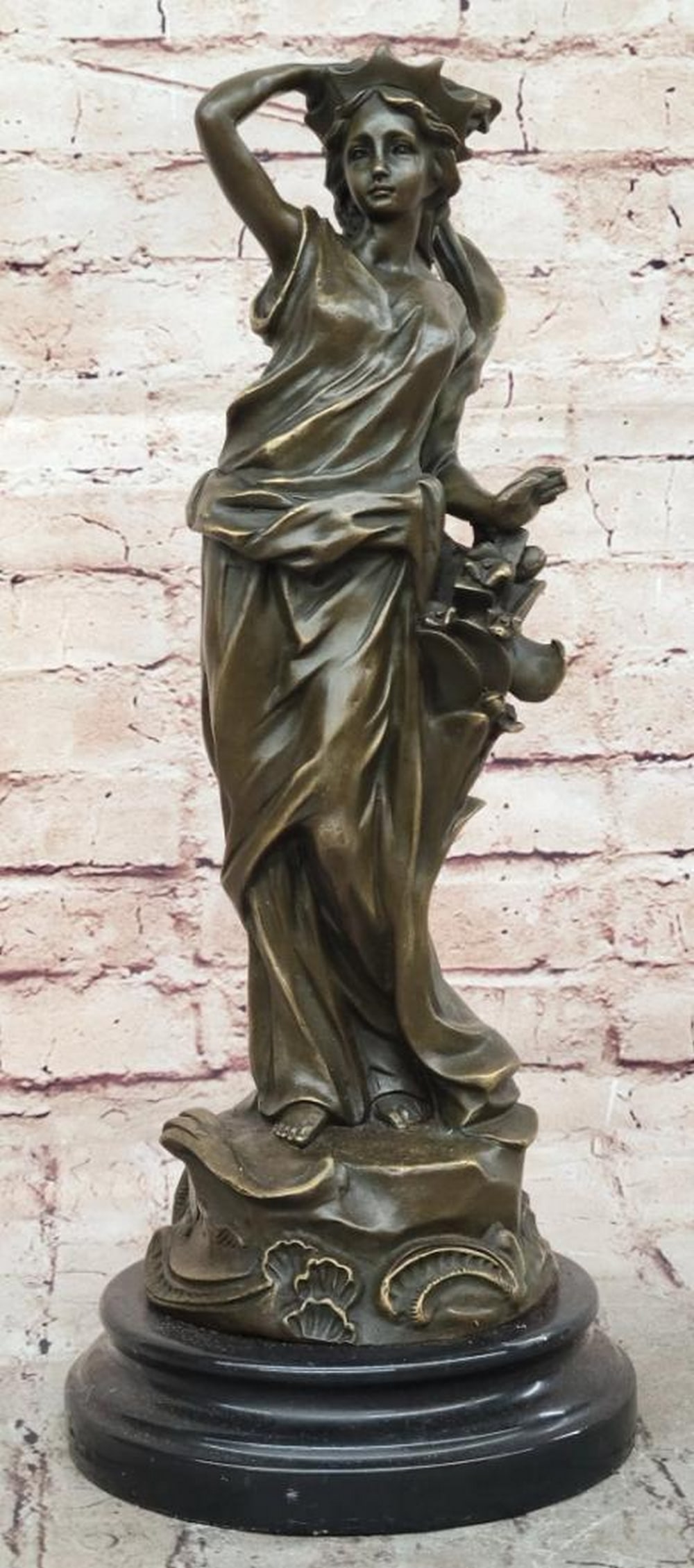 Original Bronze Aphrodite Statue by Milo – Greek Goddess of Love - 15" x 6": Original Bronze Aphrodite Statue by Milo – Greek Goddess of Love - 15" x 6" This exquisite Bronze Aphrodite Statue by Milo elegantly represents the Greek Goddess of Love, also known as Venus