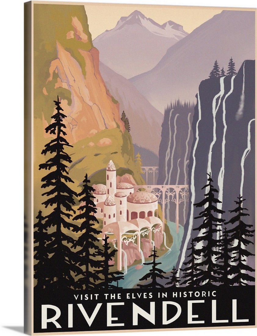 ‘Visit Historic Rivendell’ Canvas Print Wall Art (1 of 2)