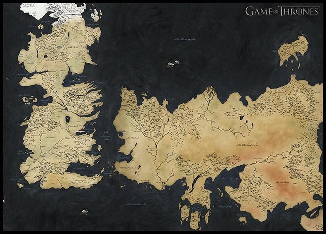 Westeros Map from Game of Thrones Art Print (1 of 1)