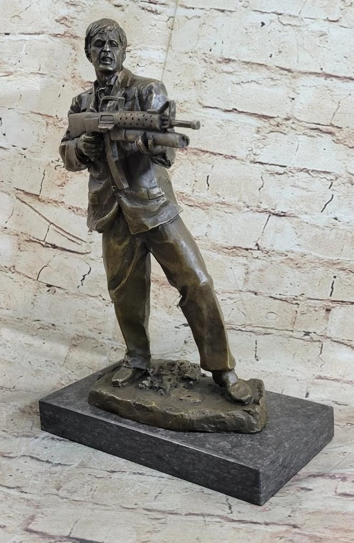 Tony ?Scarface? Montana Bronze Sculpture with Marble Base - 14'' x 8'' (1 of 6)