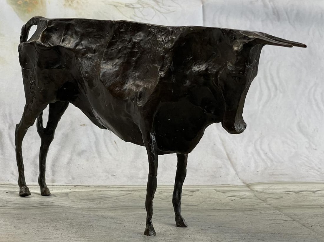 Picasso Inspired Bronze Bull Figurine (1 of 3)