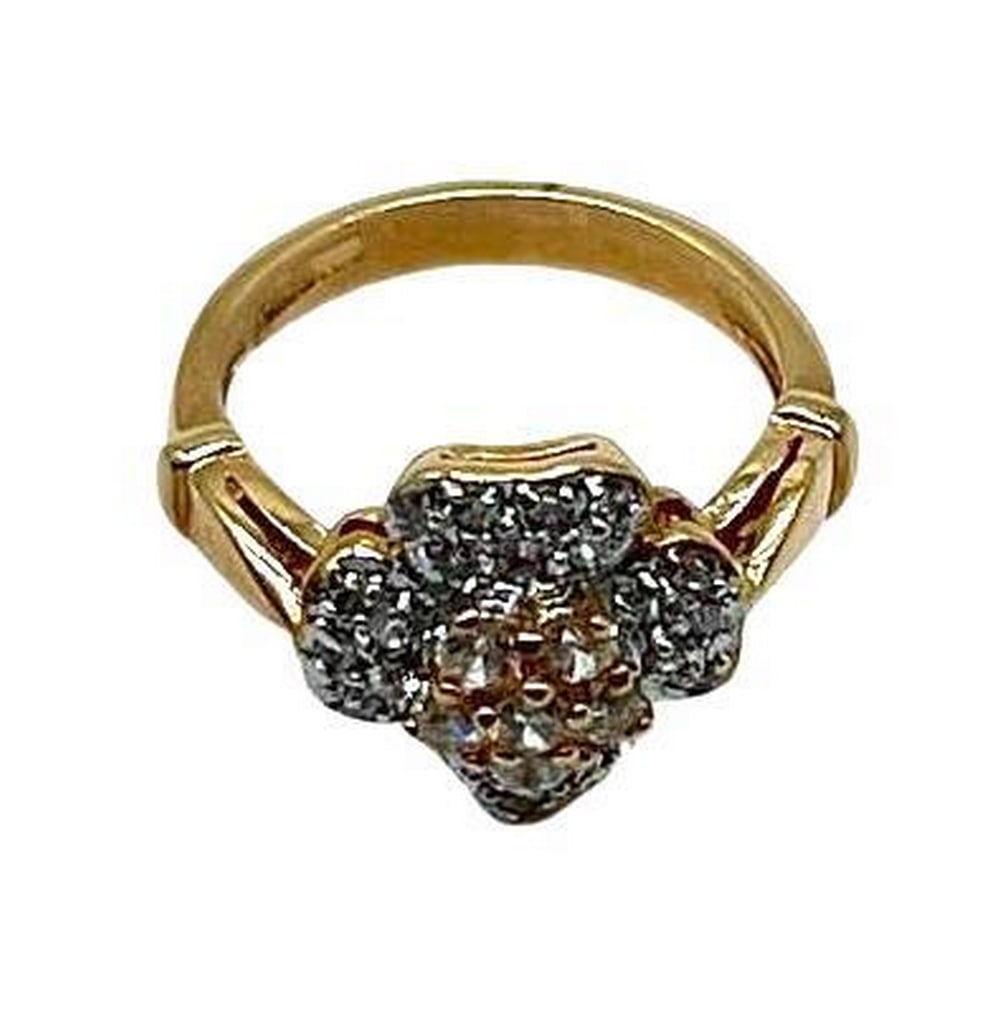 Clover Crystal Luck Gold Plated Ring - 2