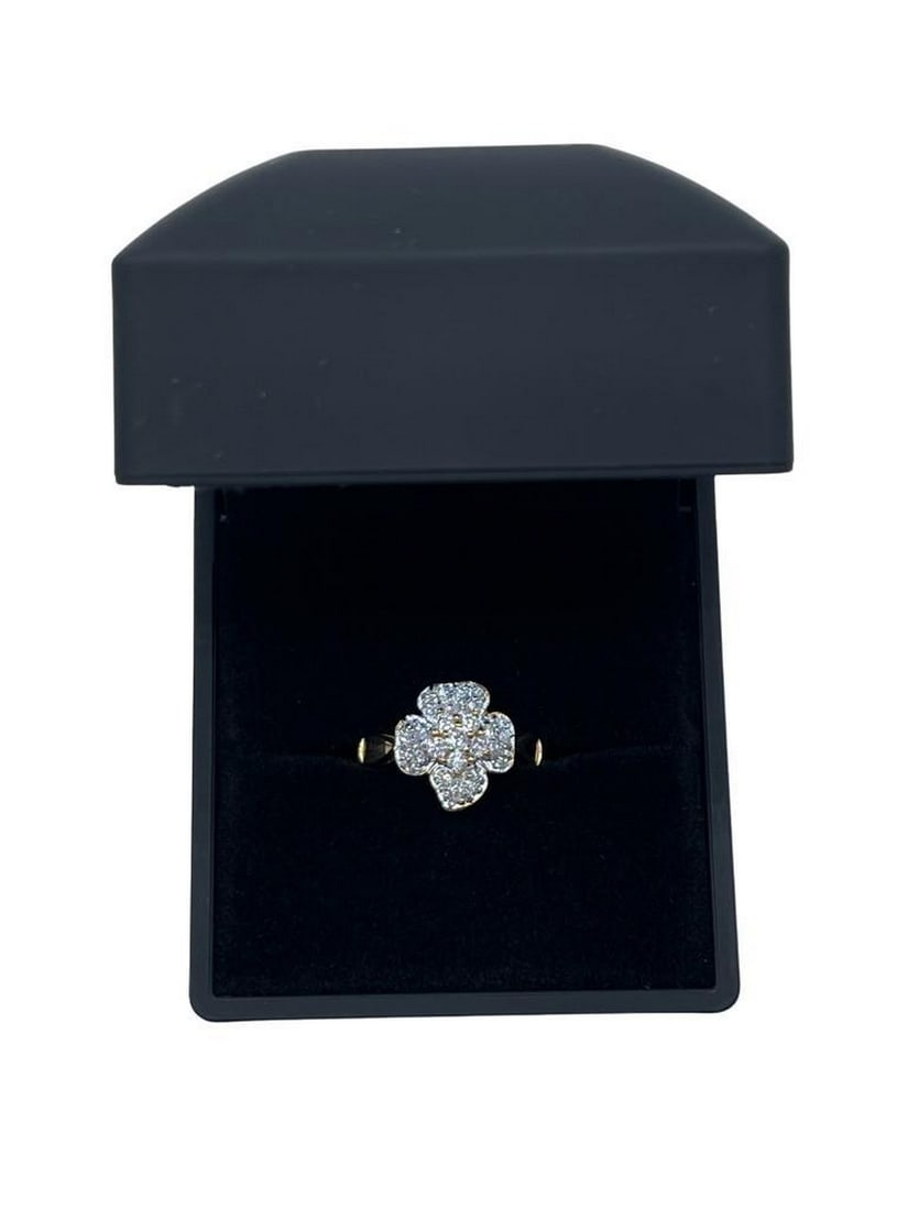 Clover Crystal Luck Gold Plated Ring - 4