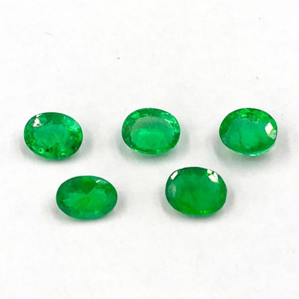 Five Faceted Emerald Ovals - 1.8ct Total Weight: Five Faceted Emerald Ovals For many, emerald is considered to be the symbol of rebirth. It is also believed to represent good fortune, youth, balance, growth, peace, and foresight. Size- 5x4 mm, Piece