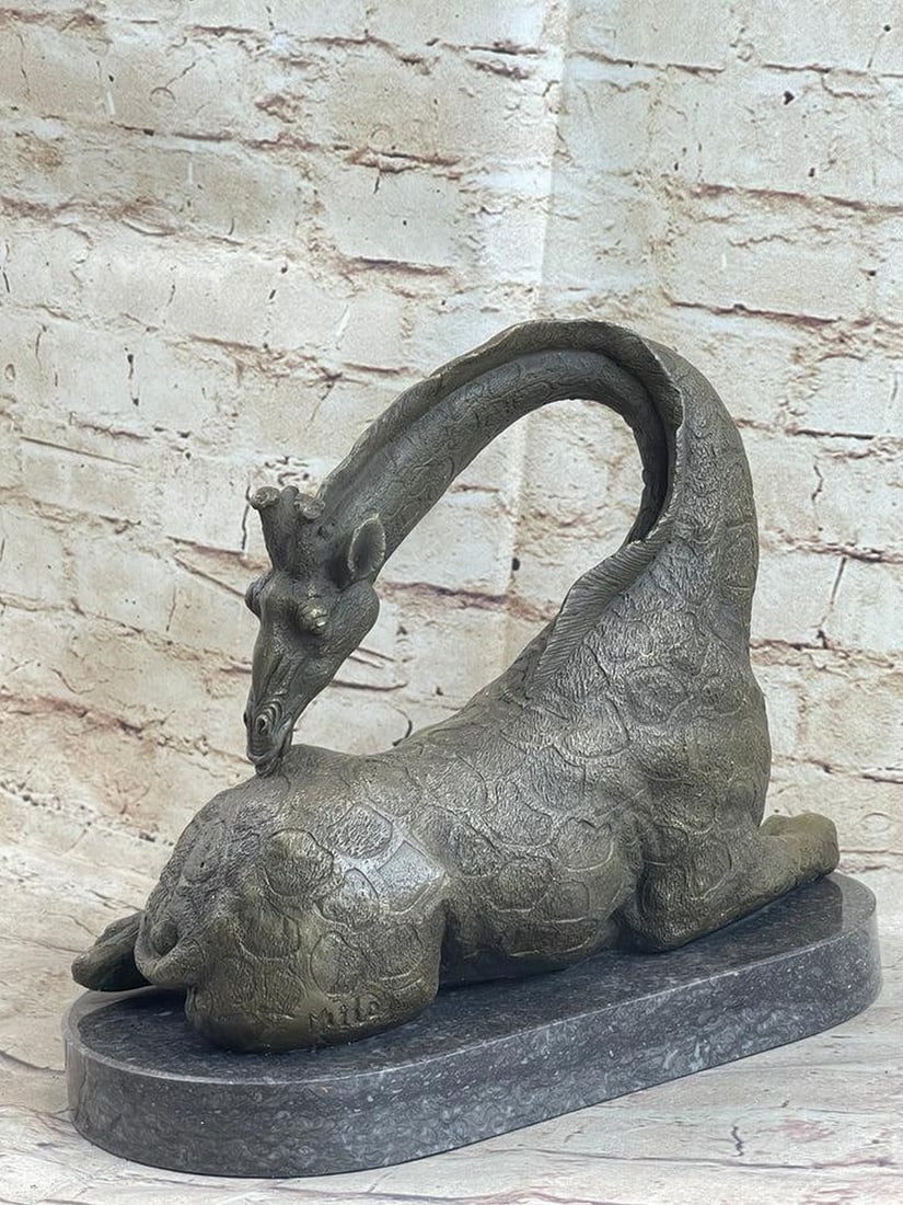 Graceful Giraffe Bronze Statue - 2