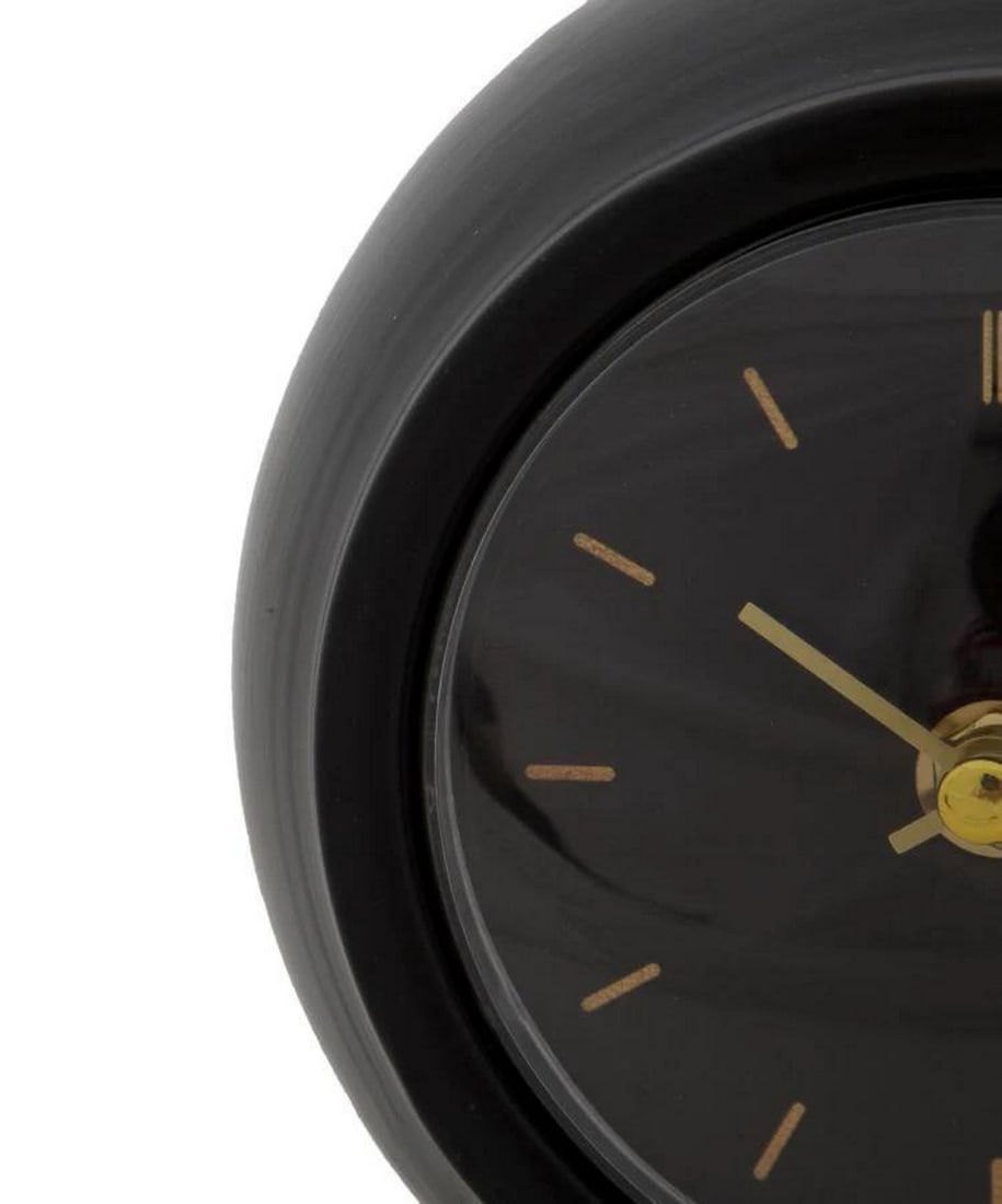 Elegant Bronze and Black Table Clock - 2