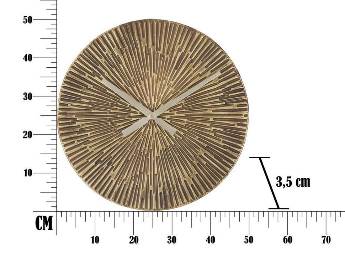 Bronze Metal Wall Clock - 7