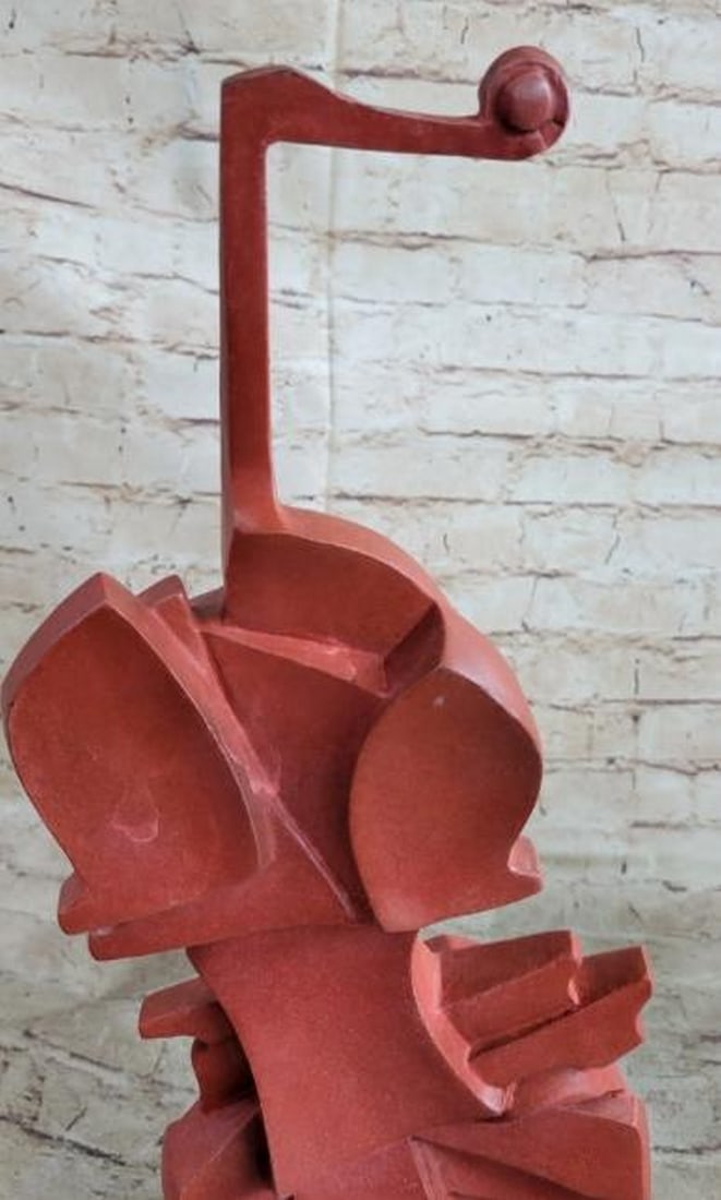 Red Cello Abstract Bronze Sculpture - 6