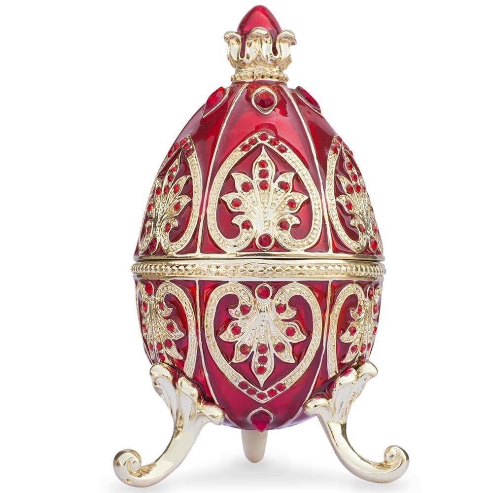 Red Royal Jeweled Crown Royal Inspired Russian Egg (1 of 2)