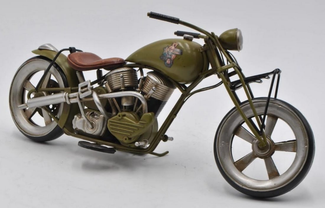 1950s Harley Davidson Chopper Motorcycle Iron Sculpture (1 of 1)