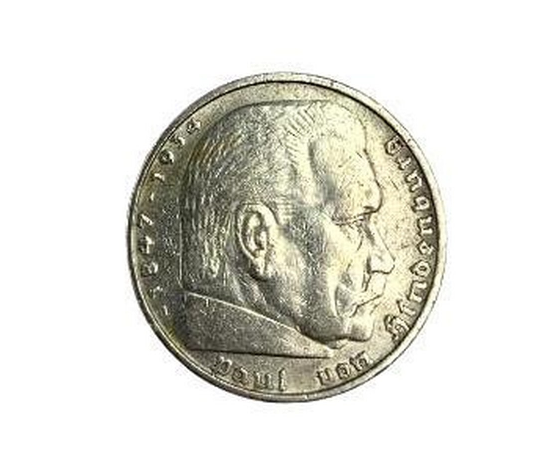 Reichs Mark Paul von Hindenburg 1847-1934 Silver Coin: Reichs Mark Paul von Hindenburg 1847-1934 Silver Coin View Photos For Further Details.