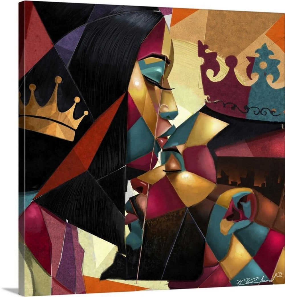 Close Corners' Canvas Print Wall Art: 'Close Corners' Canvas Print Wall Art This Close Corners canvas print features a figurative composition by Salaam Muhammad, presenting themes of everyday life and personal expression through a