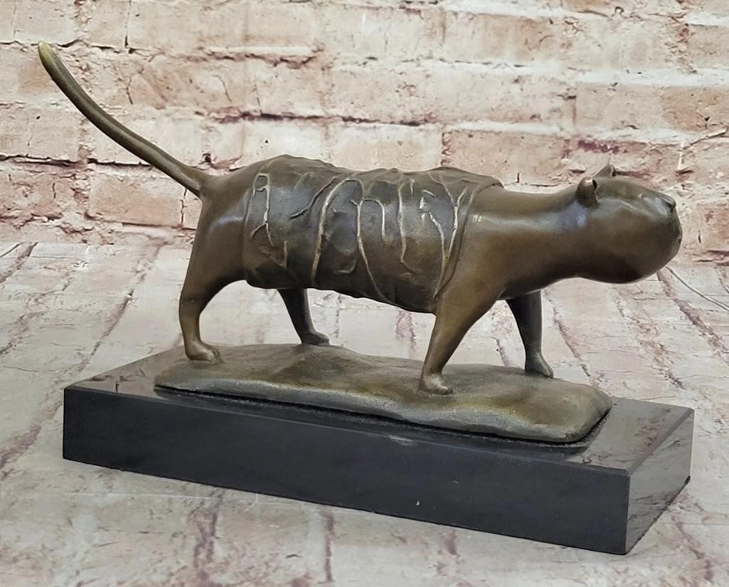 Abstract Stray Cat Inspired Bronze Statue - 7'' x 11'' (1 of 6)