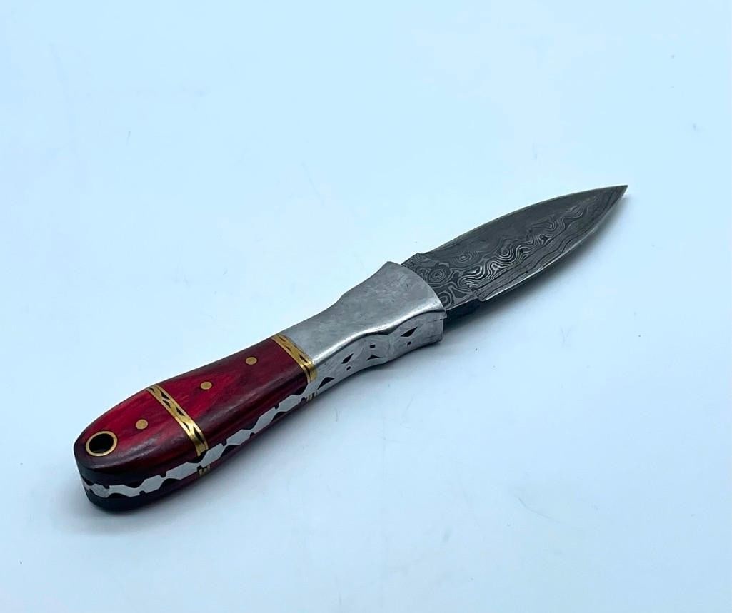 Hells Terrace Damascus Spear Point Dagger - 3