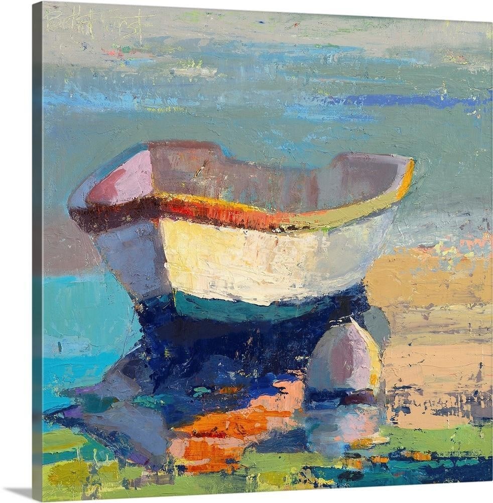 Bottle Green Boat - Canvas Reproduction by Beth A. Forst (1 of 2)