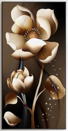 Harmony in Bloom Picture: Harmony in Bloom Picture In this captivating picture, abstract flowers emerge in rich brown hues, creating a warm and inviting atmosphere and evokes a sense of earthiness and grounding. The deep,