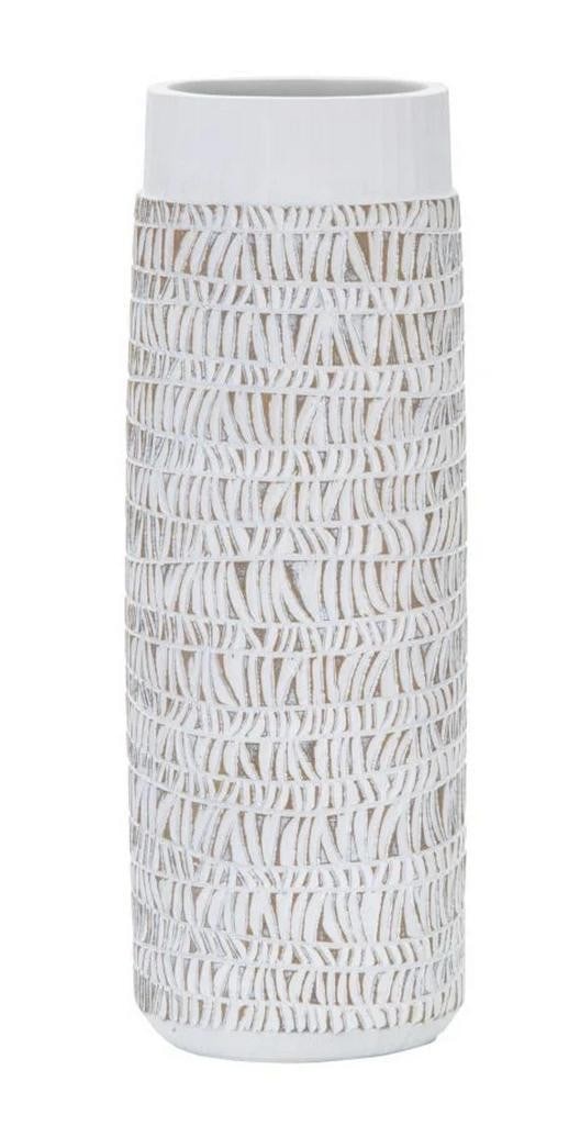 White Geometric Modern Vase (1 of 5)