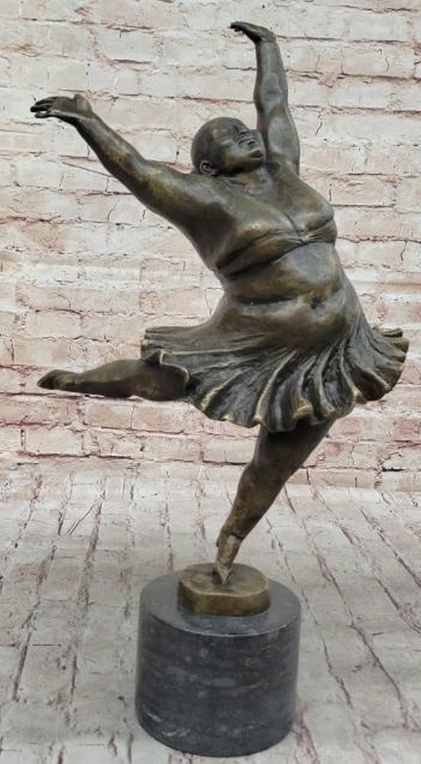 Elegant Arabesque Full Figure Free Spirited Ballet Dancer Original Bronze Sculpture - 19.5" x 12": Elegant Arabesque Full Figure Free Spirited Ballet Dancer Original Bronze Sculpture - 19.5" x 12" Introducing our "Elegant Arabesque Full Figure Ballet Dancer" Original Bronze Sculptur