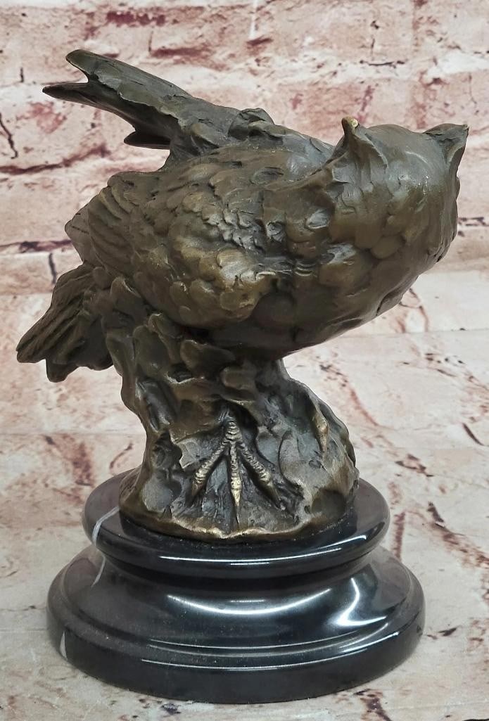 Owl Bronze Statue - 7'' x 7'' - 4