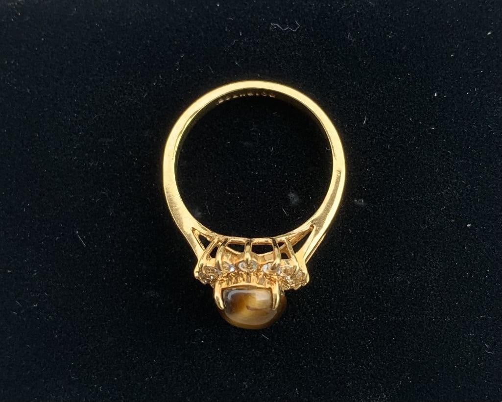 Golden Tiger's Eye Statement Ring - 4