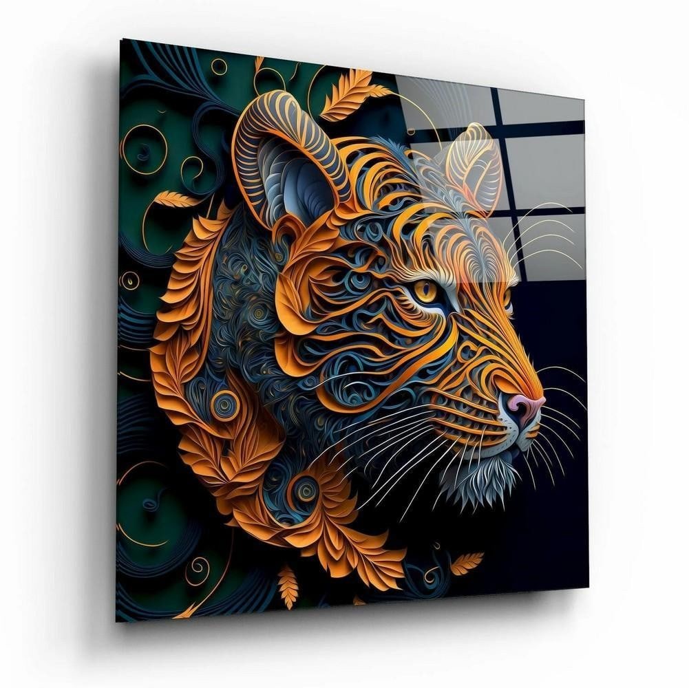 Tiger Gaze Glass Wall Art (1 of 2)